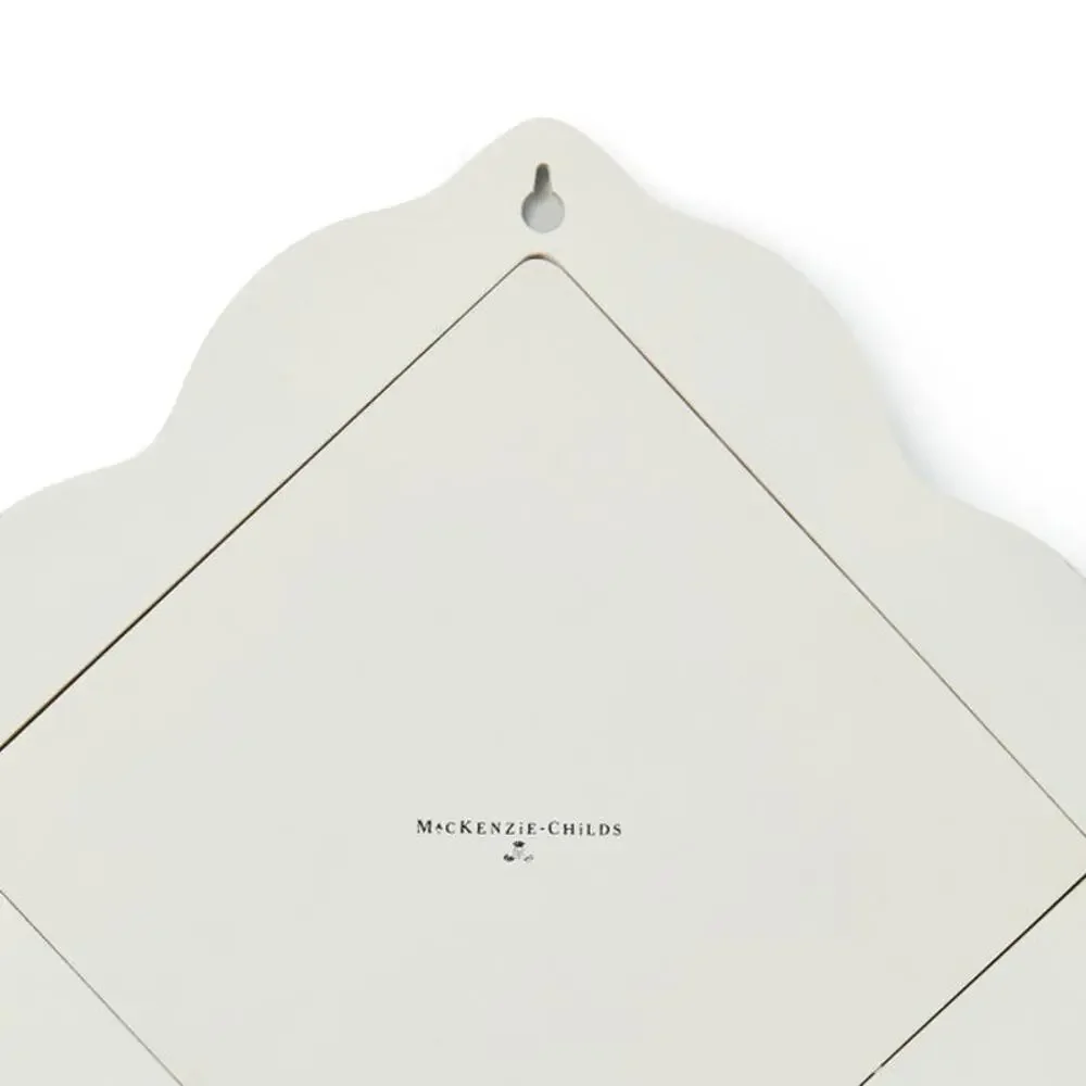 Brand New Mackenzie-Childs Sterling Quatriflower Small Wall Mirror
